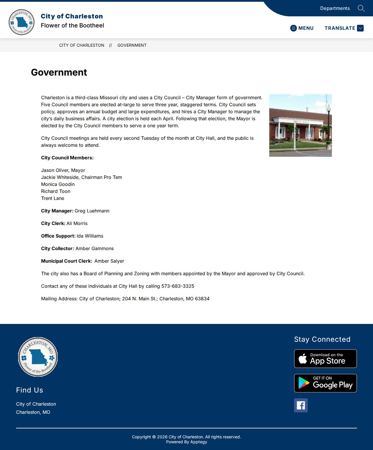 Charleston court docket City Hall and municipal clerk information
