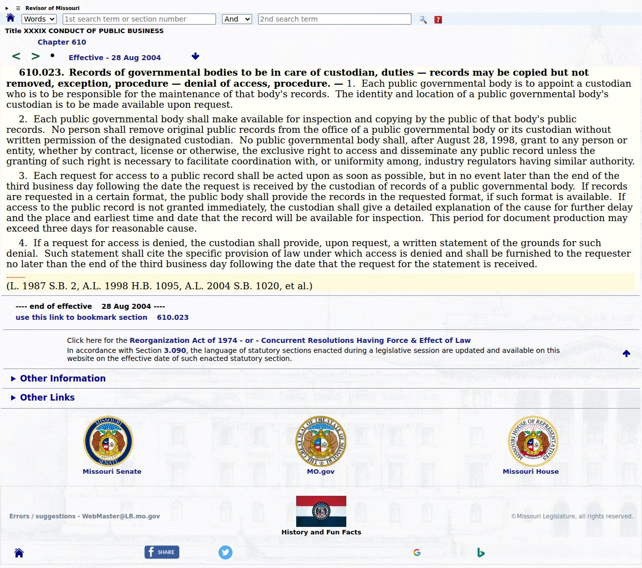 Mississippi County civil docket Sunshine Law access and timing source