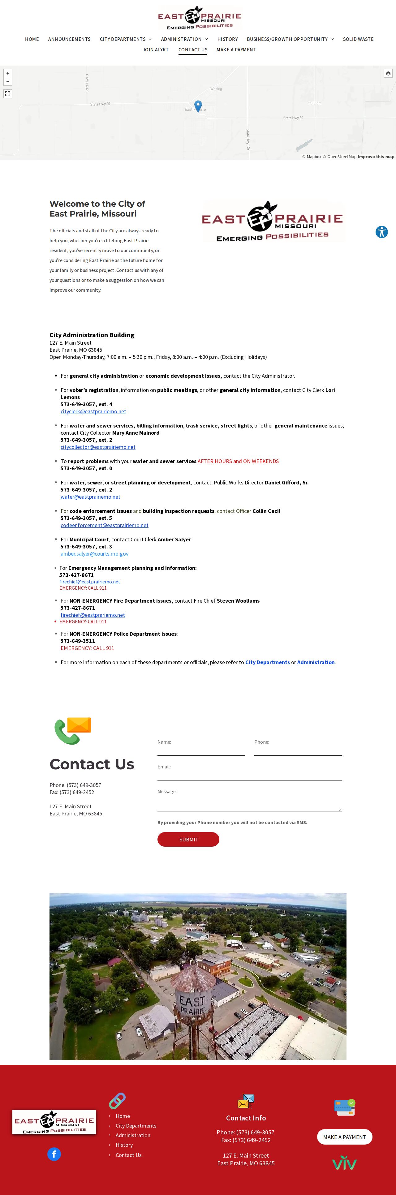East Prairie court docket city clerk contact and administration hours