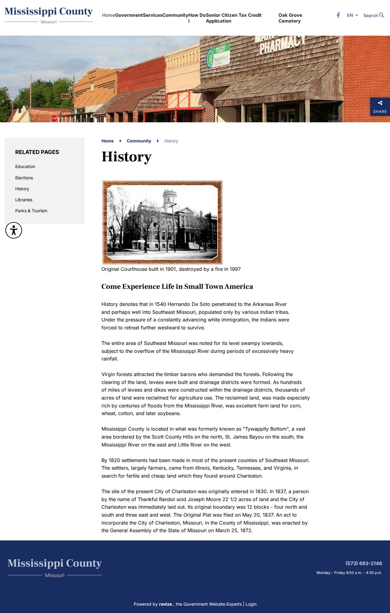 Mississippi County court docket courthouse history source image