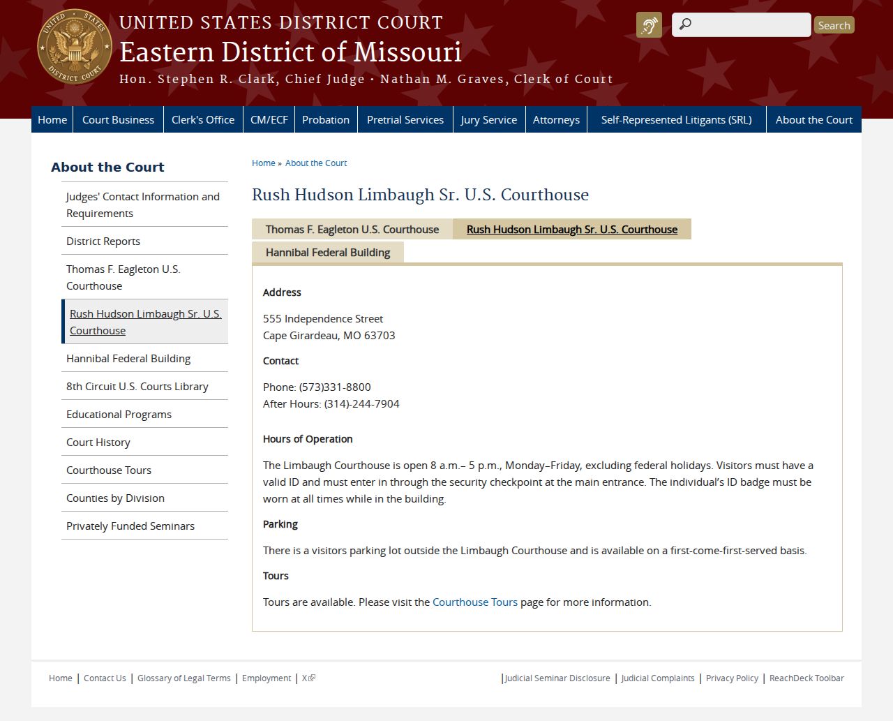 Mississippi County court docket federal Cape Girardeau courthouse source